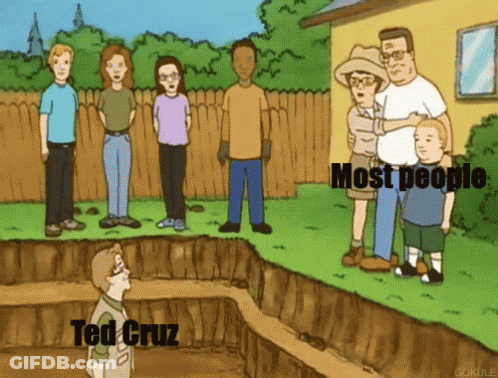 Ted Cruz On Basketball Court Calling Hoop A Ring GIF