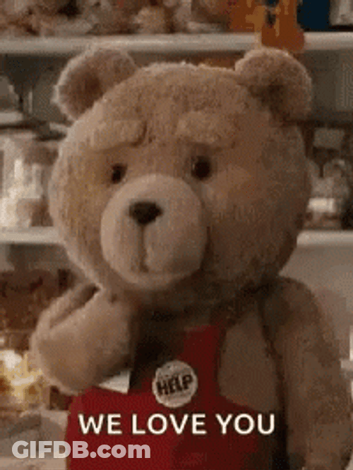 Ted Flying Kiss We Love You GIF