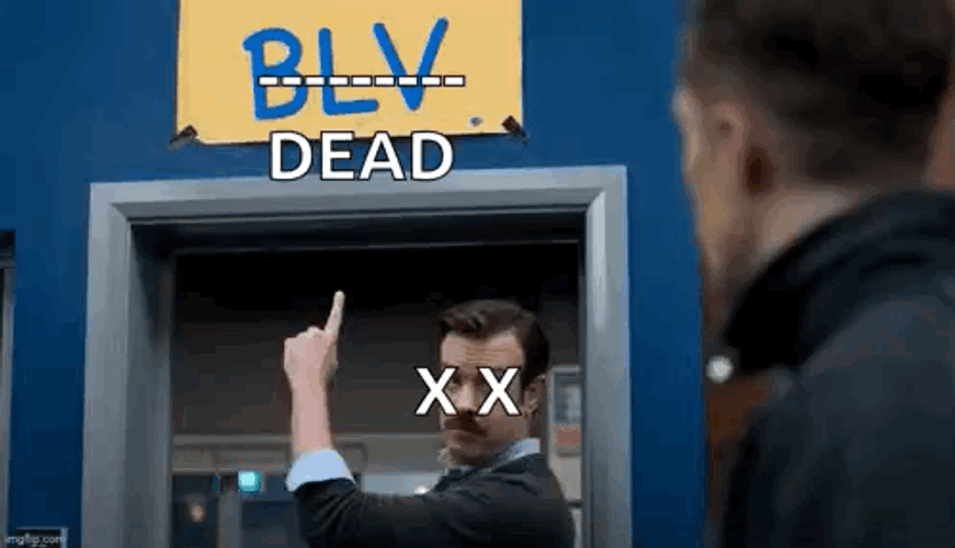 Ted Lasso Believe Sign Replaced With Dead GIF