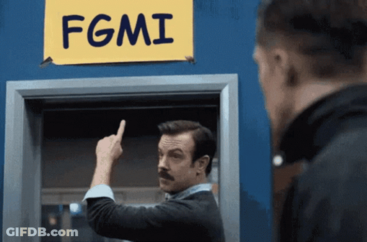 Ted Lasso Believe Sign Replaced With FGMI GIF