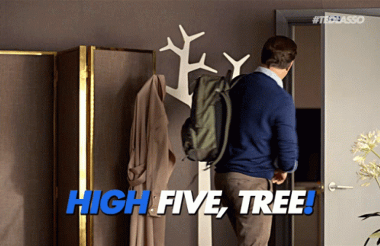 Ted Lasso High Five GIF