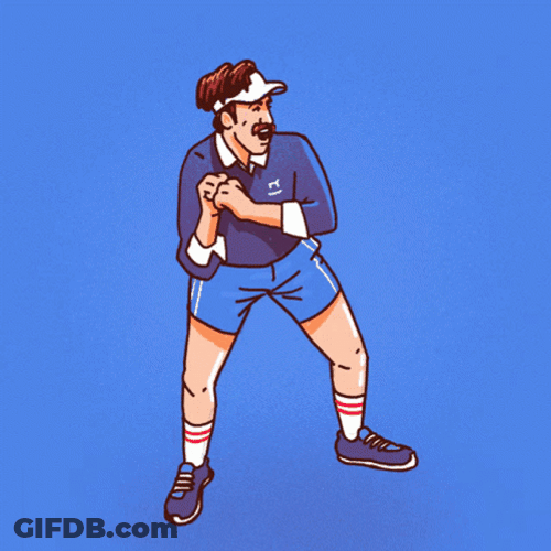 Ted Lasso Running Man Dance GIF
