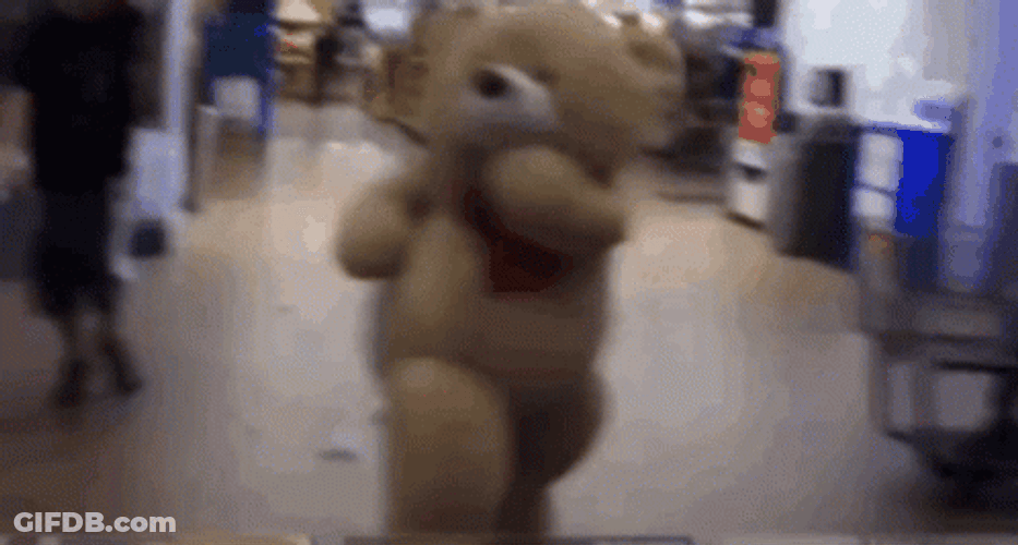 Ted Running Pedestrian Shredding GIF