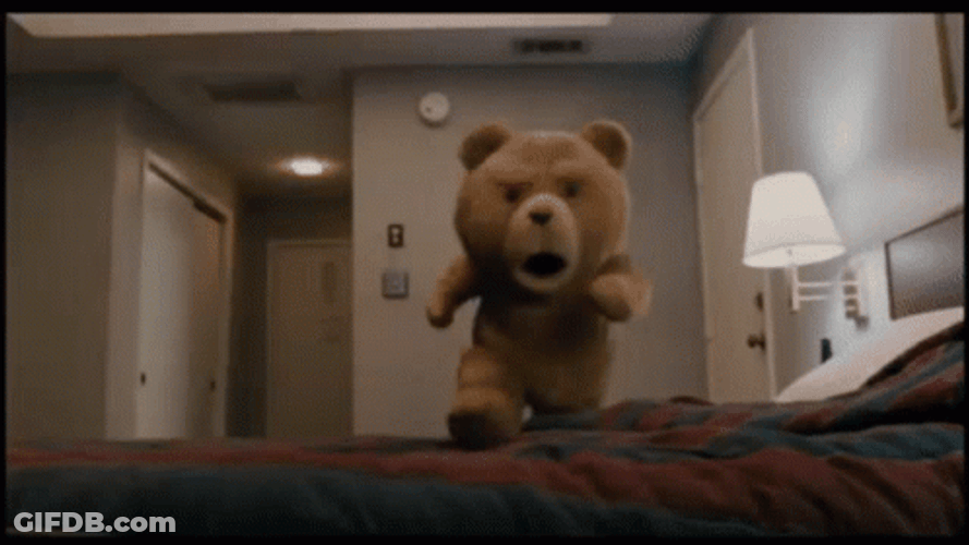 Ted Running Towards Johnny GIF