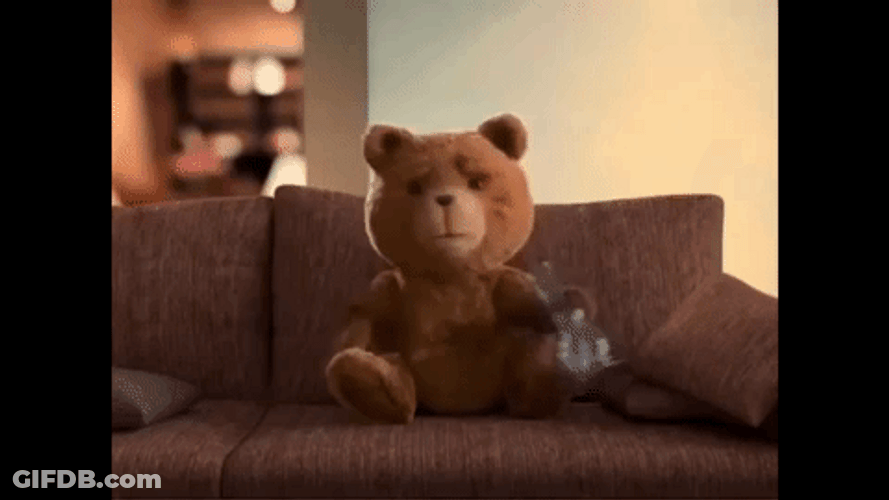 Ted Smoking In Couch GIF