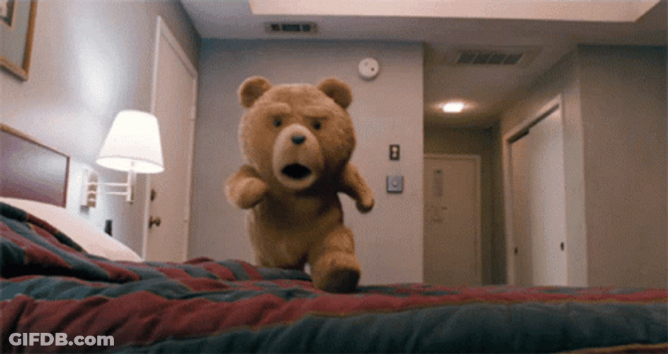 Ted The Bear Attacking GIF