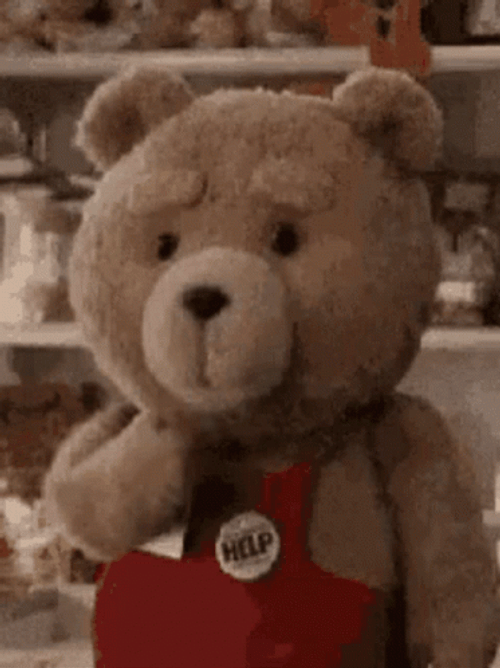 Ted The Bear Flying Kiss GIF