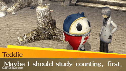 Teddie Saying Maybe I Should Study Counting First GIF