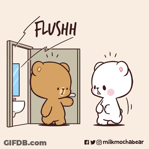 Teddy Bear At Door Saying Open The Door GIF