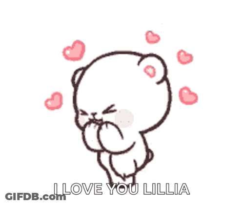 Teddy Bear Blowing Kiss With Hearts GIF