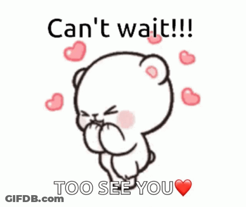 Teddy Bear Can't Wait Too See You GIF