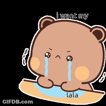 Teddy Bear Crying Saying I Want My Lala GIF