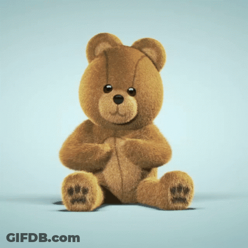 Teddy Bear Cute Hairmoji GIF