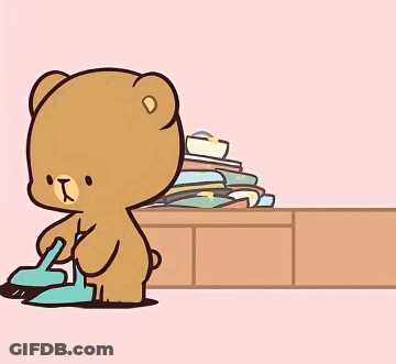 Teddy Bear Drinking From Cup GIF