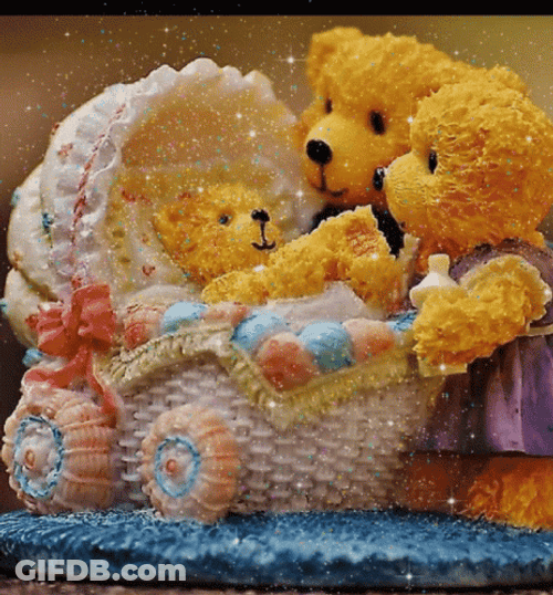 Teddy Bear Family HD GIF