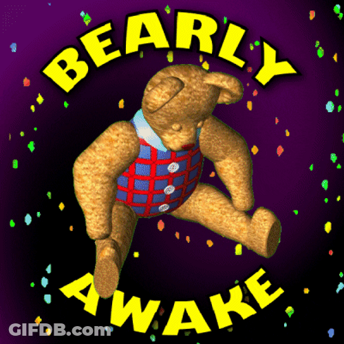 Teddy Bear Fell Asleep GIF