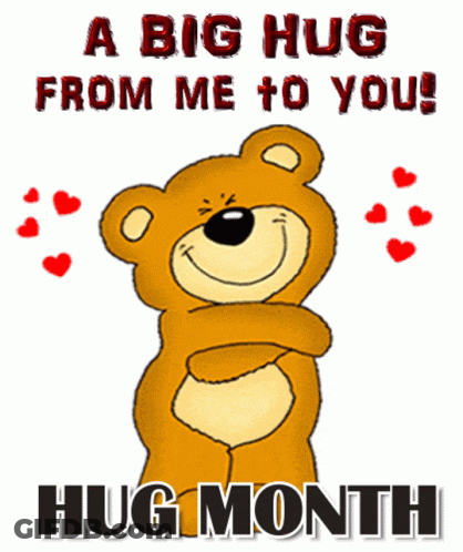 Teddy Bear Giving Big Hug GIF