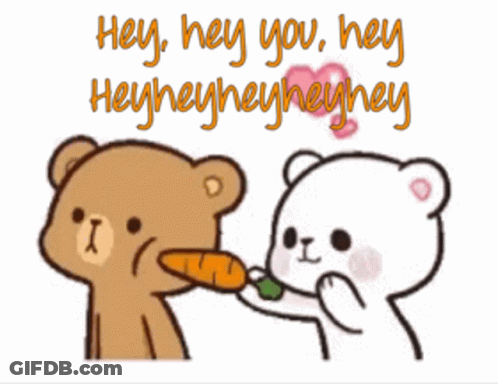 Teddy Bear Giving Carrot Hey Hey GIF