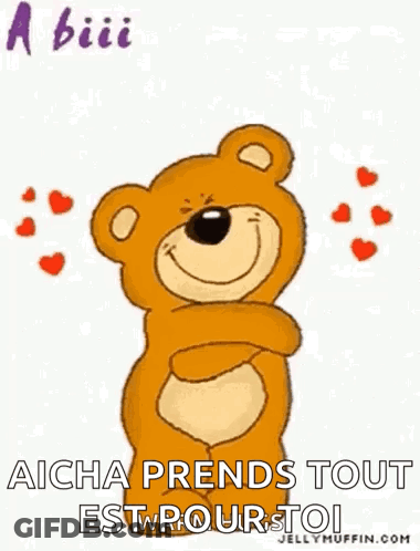 Teddy Bear Giving Hug GIF
