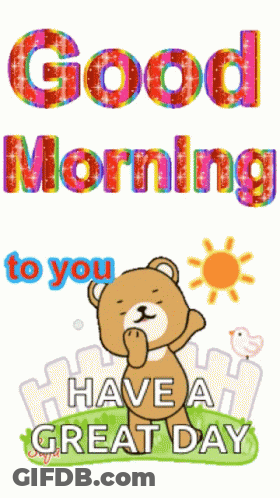Teddy Bear Good Morning Great Day GIF