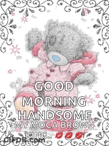 Teddy Bear Good Morning Handsome GIF