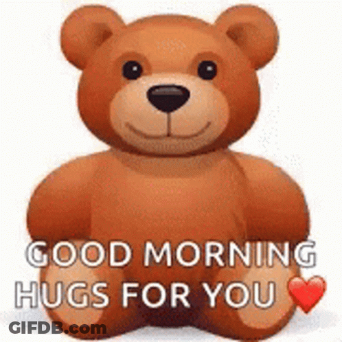 Teddy Bear Good Morning Hugs For You GIF