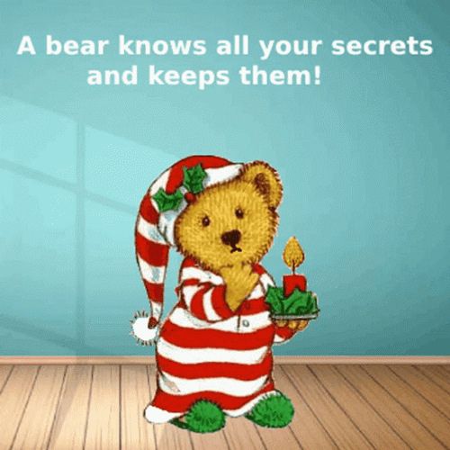 Teddy Bear Goodnight Christmas GIF