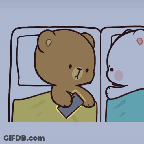 Teddy Bear Holding Cell Phone GIF