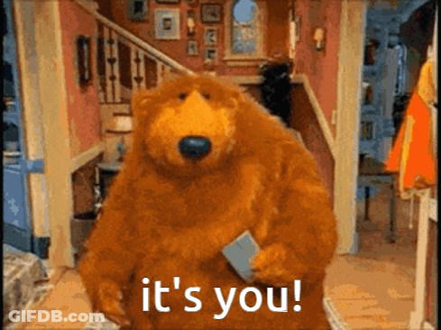 Teddy Bear Holding Cell Phone Saying It's You GIF