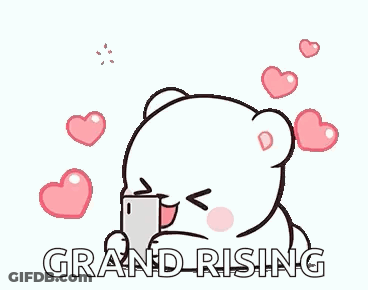 Teddy Bear Holding Cell Phone Surrounded By Hearts GIF