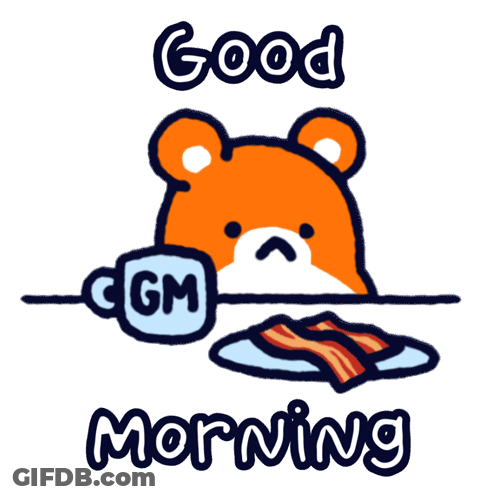 Teddy Bear Holding Cup Of Gm GIF