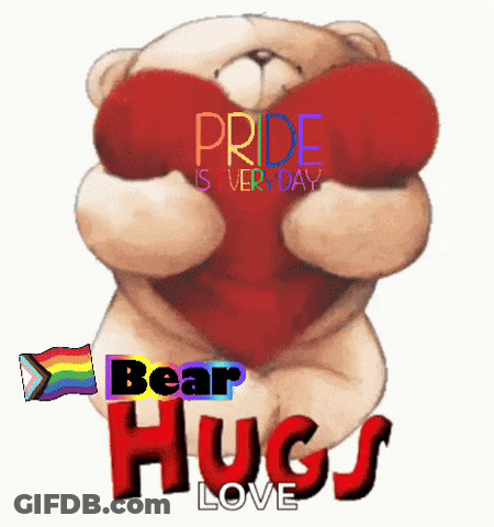Teddy Bear Holding Heart Pride Is Everyday GIF