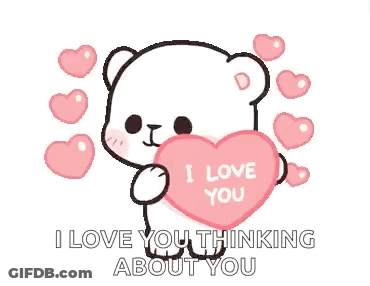 Teddy Bear Holding Heart Saying I Love You GIF