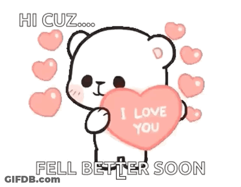 Teddy Bear Holding Heart Saying I Love You With Pink Hearts GIF