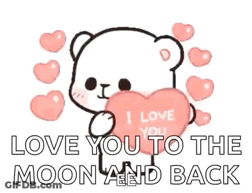 Teddy Bear Holding Heart Saying I Love You GIF