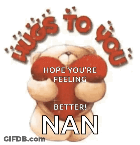 Teddy Bear Holding Heart With Hugs GIF