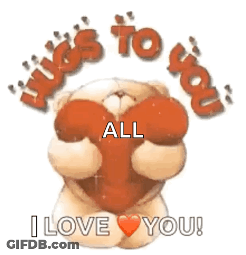 Teddy Bear Holding Heart With Love GIF