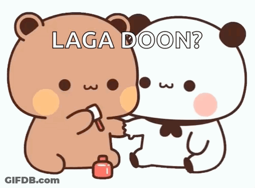 Teddy Bear Holding Nail Polish GIF