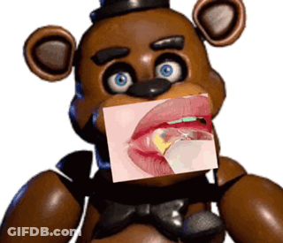 Teddy Bear Holding Paper With Woman's Mouth GIF