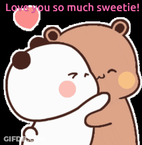 Teddy Bear Holding Rose Says I Love You GIF