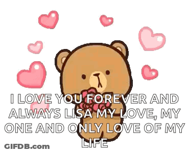 Teddy Bear Holding Roses Saying I Love You Forever And Always Lisa GIF