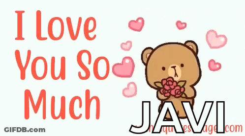 Teddy Bear Holding Roses Saying I Love You So Much GIF