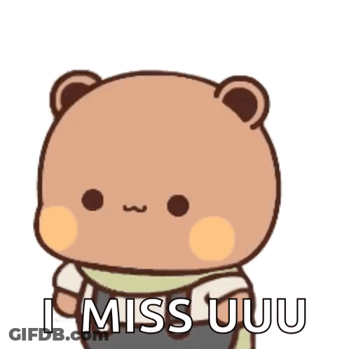 Teddy Bear Holding Scarf Saying I Miss U GIF