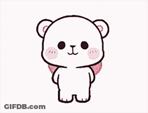 Teddy Bear Holding Thank You Heart GIF