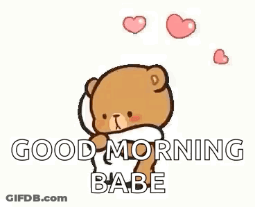 Teddy Bear Hugging And Saying Good Morning GIF