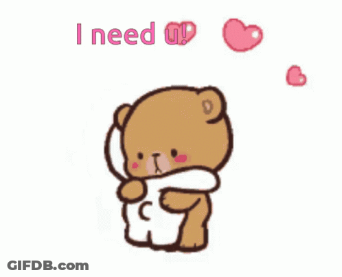 Teddy Bear Hugging Another Bear I Need U GIF