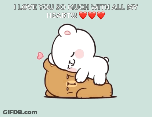 Teddy Bear Hugging Another Saying I Love You GIF