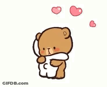 Teddy Bear Hugging Another Teddy Bear Saying Hugs And Kisses GIF