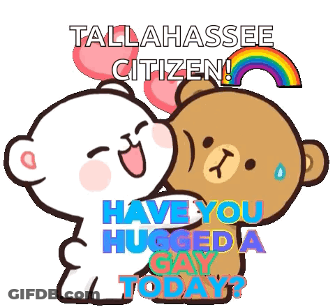 Teddy Bear Hugging Another Teddy Bear With Rainbow GIF