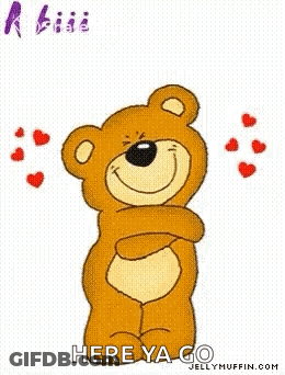 Teddy Bear Hugging Person GIF
